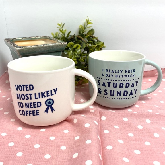 2 ct Threshold Stoneware 15oz Mugs (1 of each shown) - Picture 3 of 3